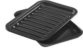 Amazon Com Nordic Ware Broiler Pan 2 Piece Set Nonstick Baking Sheets Home Kitchen