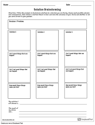 Decision Making Worksheet Brainstorming Solutions In 2020 Decision Making Coping Skills Worksheets