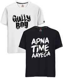 Ace Pack Of 2 Black Apna Time Aayega White Gully Boy Cotton Printed T Shirt For Him Buy Online At Best Prices In Pakistan Daraz Pk The line apna time aayega became so popular that every kid would say it.many goods in the market had mentioned the lines on products like t shirts and water bottles which had a huge sale.