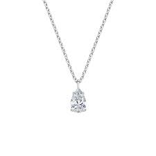 T.w.), accents them with breathtaking. 18k White Gold Pear Diamond Solitaire Pendant Brilliant Earth