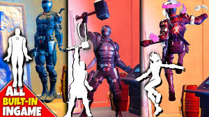 Joe skin gameplay in fortnite battle royale! All Fortnie Built In Emotes Ingame With Snake Eyes Skin