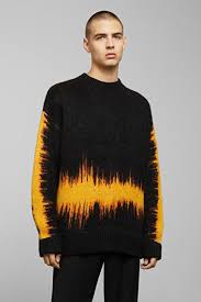 Black And Yellow Sweater Romeo Soundwave Sweater Black Sweaters Weekday