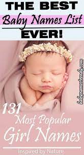 131 Most Popular Baby Girl Names For 2020 Will Be Inspired By Nature Popular Baby Girl Names Popular Baby Names Baby Girl Names