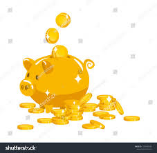 Gold Piggy Bank And Coins Financial Symbol Vector Sponsored Sponsored Bank Piggy Gold Coins Graphic Design Art Piggy Bank Piggy