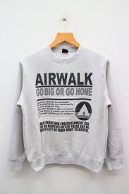 How do you spell log in? Vintage Airwalk Big Spell Big Logo Surfwear Gray Pull Gem