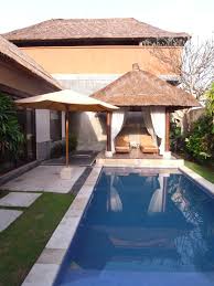 Lap Pool With Bamboo Hut Pool Chemicals Swimming Pools Pool Houses