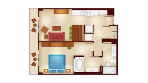 Copper Creek Villas And Cabins 1 Bedroom Villa Floor Plan Wilderness Lodge Disney Wilderness Lodge Lodge