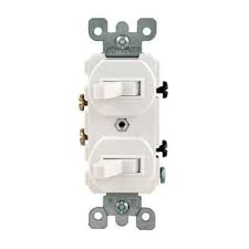 Leviton 15 Amp Combination Double Switch White R62 05224 2ws The Home Depot Double Light Switch Light Switch Wiring Toggle Light Switch