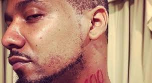 Nick cannon canoodles with fronting model lanisha cole & she gets his name tattooed. Juelz Santana Gets The Emoji Tattooed On His Neck Photo