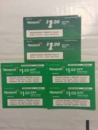 Newport Coupons 14 Total 36 Value Image On Imged Free Coupons By Mail Free Cigarettes Print Coupons