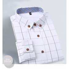 Beli celana panjang pria kotak kotak online harga murah terbaru 2021 di tokopedia! Kemeja Lengan Panjang Pria Slim Fit Motif Kotak Kotak Size Xl White Jakartanotebook Com