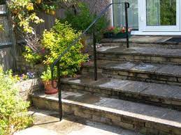Freestanding Garden Step Rails Garden Steps Outdoor Stair Railing Garden Railings