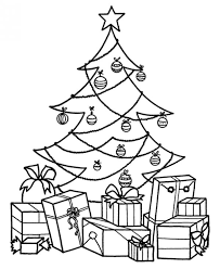 Arbol De Navidad Para Colorear Con Regalos