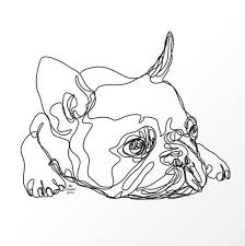 I Draw Cats And Dogs Using Only One Line As A Stress Reliever 12 Pics Dog Line Art French Bulldog Art French Bulldog Drawing