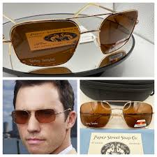 Burn Notice Shades 55 mm Michael Weston 523 Cognac Gold New