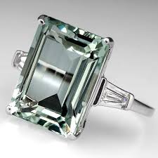 Vintage Prasiolite Cocktail Ring W Diamonds 14k White Gold Vintage Jewelry Antique Jewelry Beautiful Jewelry