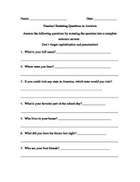 Worksheet will open in a new window. Restating Questions In Answers Answering In Complete Sentences This Or That Questions Sentences Literacy Lessons