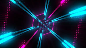 Neon Glow Light Reflections Give The Frame Depth And Movement Light Tunnel Music Visualization Moving Wallpapers