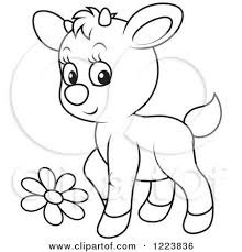 Cartoon Of A Cute White Baby Goat Kid With Flowers Over A Blue Circle Royalty Free Vector Flower Coloring Pages Baby Goats Goat Kidding