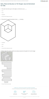 Although objects with a thickness can be said to be extruded, this should not be confused with the extrude command which creates solid extrusions using this tutorial you will learn how to give objects a thickness, how to move them vertically, how to view your 3d creations and how to use the. Nets Plans Elevation Of 3d Shapes Quiz Worksheet For Kids Study Com