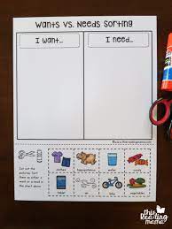 Free phonics worksheets for 3rd grade. Wants Vs Needs Learning Pack Free This Reading Mama