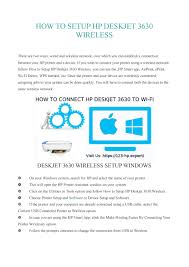 Visit the printer's official website, or click the link directly. Easy And Simple Steps For How To Setup Hp Deskjet 3630 Wireless By Sandra Carol Issuu