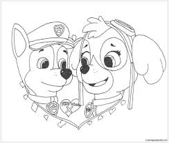 Paw Patrol In Valentines Day 1 Coloring Pages Cartoons Coloring Pages Free Printable Coloring Pages Online Dinosaur valentines kinder valentines valentines day activities valentines for boys valentine day crafts this fun and cute set of valentine's day coloring pages is the perfect activity for celebrating valentine's day!
