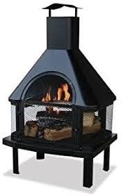 As a perfect addition to any porch or patio, the outdoor fire pit has an easy to start electronic ignition and decorative side panels to conceal the propane tank. Blue Rhino 360 Degree Uni Flame Outdoor Patio Firehouse Fire Pit Black Metal Wood Grate Tayo Supreme118