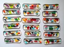 decoration de table lot de porte couteaux repose baguette pose couvert verre fusionne multicolore decoration de table arti porte couteau couteau couvert