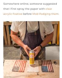 Acrylic Sealer Use On Paper Before Using Mod Podge Mod Podge Clear Acrylic Podge