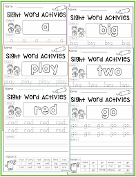 Sight Word Activities Pre Primer There Are 42 Pages Of Sight Word Pre Primer Worksheet In This Packet Stud Word Activities Sight Word Activities Sight Words