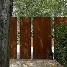 300 15 135cm Corten Steel Wall Landscape Feature Garden Wall Panel Structure Ebay Fence Design Corten Steel Steel Retaining Wall