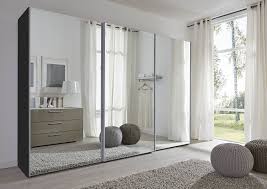 Schlafzimmer Komet Black Mirror Sliding Door Wardrobe 301cm Wide German Made Bedroom F White Sliding Door Wardrobe Sliding Wardrobe Doors Sliding Wardrobe