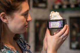 Curator Sasha Galitzine Holding Death Mask Editorial Stock Photo