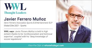 Перевод контекст javier goes c английский на русский от reverso context: Wwl Thought Leaders Global Elite 2021 Javier Ferrero Munoz Lexology