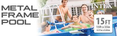 Intex Metal Frame Pool Set Aufstellpool O 457 X 84 Cm Zubehor Enthalten Amazon De Garten