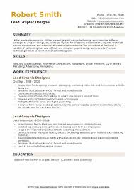 How to write a job resamay? Lead Graphic Designer Resume Samples Qwikresume