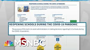 Desks at least six feet apart and facing the same direction, lunch in. White House Hijacks Cdc Guidelines For School Reopenings Rachel Maddow Msnbc Youtube