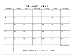 Gratis 2021 excel kalendrar mallar. Kalender Januari 2021 For Att Skriva Ut 77ms Michel Zbinden Se