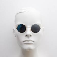 Blue Round Sunglasses
