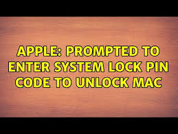 Unlock system lock pin code . Apple Prompted To Enter System Lock Pin Code To Unlock Mac 2 Solutions Youtube
