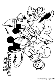 Mickey mouse halloween coloring pages. The Mickey And Minnie Mouse Disney Halloween Coloring Pages Printable