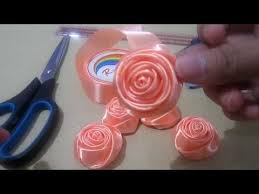Cara membuat bunga opium dari kertas (ukuran jumbo). Cara Membuat Bunga Mawar Dari Pita Satin I How To Make A Ribbon Rose 1 Youtube Fabric Roses Diy Ribbon Roses Diy Lace Ribbon Flowers