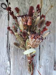 Dried Flower Protea Bouquet Arrangement Thistle Pods Bunny Dried Flower Bouquet Dried Flower Arrangements Dried Bouquet