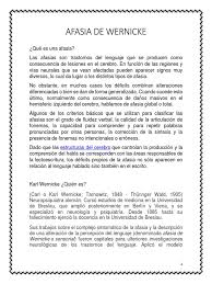 Por ello, muchos pacientes pueden escribir. Afasia De Wernicke Afasia Lobulo Temporal