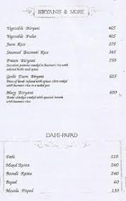 Menu of Gaylord, Churchgate, Mumbai ...