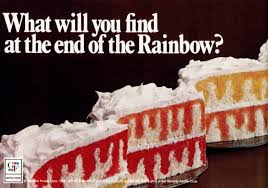 Prepare and bake cake according to package directions for a 2 layer round cake. Jell O Rainbow Poke Cake Recipe 1982 Click Americana