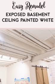 Basement ceiling ideas include paint, paneling, drop ceilings, and even fabric. 5 Considerations For An Exposed A Basement Ceiling With Pictures