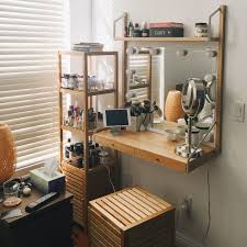 Bamboo Vanity Ikea Svalnas Black Room Decor Home Room Design Dressing Table Decor