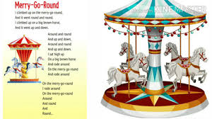 Merry go round for amusement park, fairground, backyard, shopping mall, schoolyard. Merry Go Round Poem Std 1 Full Animated Poem English Marath Que Ans New Words Activity Youtube
